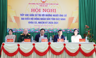 Các ứng cử viên đại biểu HĐND tỉnh thuộc đơn vị bầu cử số 5 tiếp xúc cử tri tại xã Xuân Lương